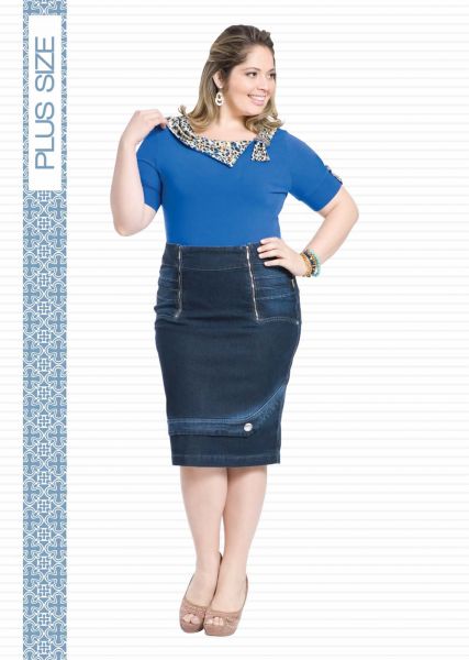 Saia Plus Size com ziper