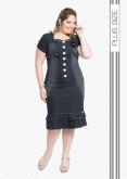 Vestido Black Jeans com Flor