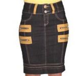 Saia Black com Couro Mostarda